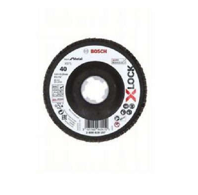 Bosch Professional X-Lock Flap DiscsAngled VersionFibre Plate115mmG 40X571Best For Metal from B&Q