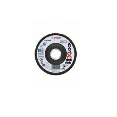 Bosch Professional X-Lock Flap DiscsAngled VersionFibre Plate125mmG 80X571Best For Metal from B&Q