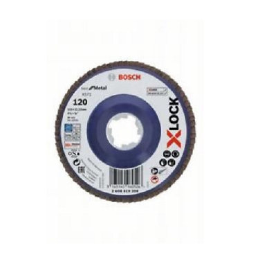 Bosch Professional X-Lock Flap DiscsStraight VersionPlastic Plate115mmG 120X571Best For Metal from B&Q