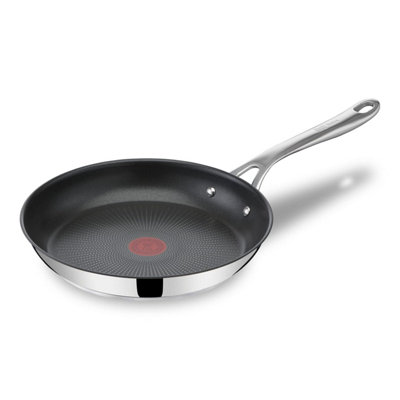 Tefal Jamie Oliver Cooks Direct Stainless Steel Frying Pan, 24 Cm, Non-Stick Coating, Heat Indicator, Riveted Safe-Grip Handle, Induction Hob Compati - Image 6