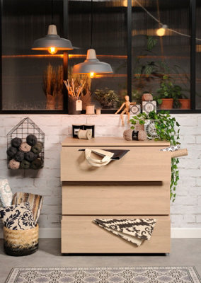 Parisot Neo Oak 3 Drawer Chest from B&Q