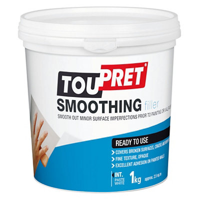 Toupret Fine Finish Ready Mixed Finishing Plaster1Kg Tub from B&Q