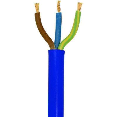 3183A 2.5mm Blue 3 Core Arctic Flexible Cable, 25 Amps, 1m