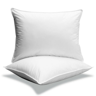 Just So Home Luxury Super King Pillows Extra Long 19"x36" 48X90Cm Bolster Size  (Pair)