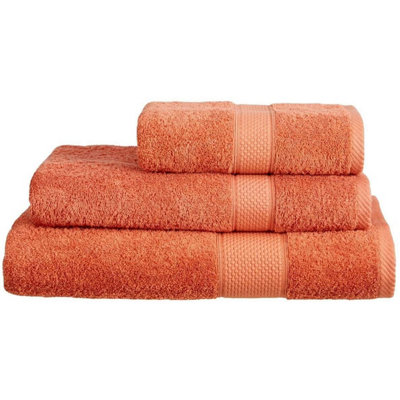 B&Q Just So Home Turkish Cotton Towels Pack Of 2 (Terracotta, Bath Towel )