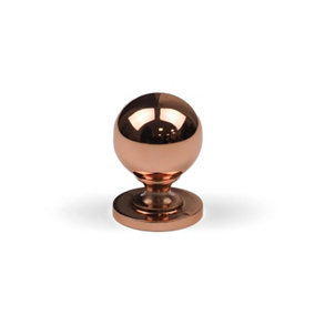 31mm Copper Cabinet Knob Rose Gold Kitchen Cupboard Door Drawer Pull Handle Bathroom Bedroom Furniture Replacement Upcycle