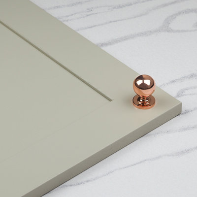 31mm Copper Cabinet Knob Rose Gold Kitchen Cupboard Door Drawer Pull Handle Bathroom Bedroom Furniture Replacement Upcycle