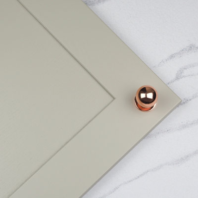 31mm Copper Cabinet Knob Rose Gold Kitchen Cupboard Door Drawer Pull Handle Bathroom Bedroom Furniture Replacement Upcycle