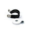 31mm dia x 6mm high Rubber Coated Cable Holding Magnet With 19mm Rubber Clamp (White) - 5.7kg Pull (Pack of 2)