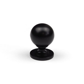 31mm Matt Black Cabinet Knob Dark Kitchen Cupboard Door Drawer Pull Handle Bathroom Bedroom Furniture Replacement Upcycle