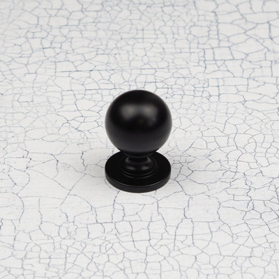 31mm Matt Black Cabinet Knob Dark Kitchen Cupboard Door Drawer Pull Handle Bathroom Bedroom Furniture Replacement Upcycle