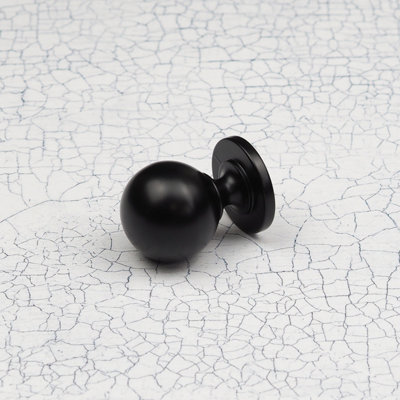 31mm Matt Black Cabinet Knob Dark Kitchen Cupboard Door Drawer Pull Handle Bathroom Bedroom Furniture Replacement Upcycle