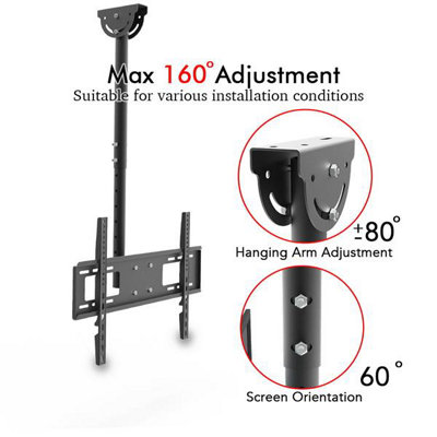 32"-70" Ceiling Mount Flat Screen TV Wall Bracket - 7