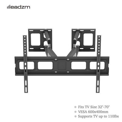 32-70inch full motion articulated corner TV wall mount, max load 50kg