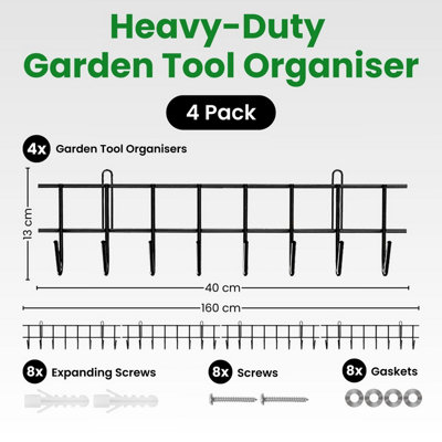 32 Inches Garage Organization,Wall Mount Garden Tool Organizer