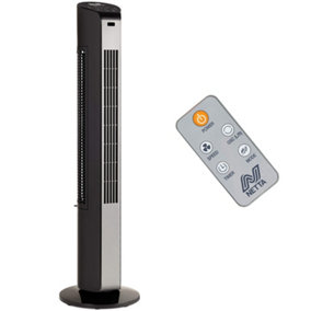 32 Inch Tower Fan with Remote Control 7-hour Timer - Black