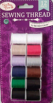 32 Meters Sewing Thread x 12 Pack