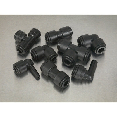 32 Pack - Various 6mm & 8mm Pneumatic Couplers - Straight Stem Elbow T ...