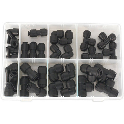 32 Pack - Various 6mm & 8mm Pneumatic Couplers - Straight Stem Elbow T ...