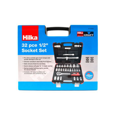 Hilka 32 Piece Metric Socket Set With Drive