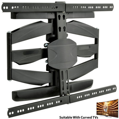32" to 65" Full Motion Curved TV Wall Bracket Cantilever Tilting Screen Mount