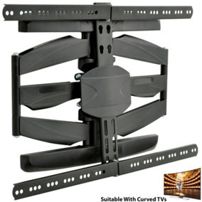 32" to 65" Full Motion Curved TV Wall Bracket Cantilever Tilting Screen Mount