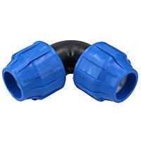 32 x 32mm MDPE Elbow 90 Degree Compression Coupling Fitting Connector