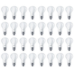 32 x Philips LED Frosted E27 Edison Screw 60w Warm White Light Bulbs Lamp 806Lm