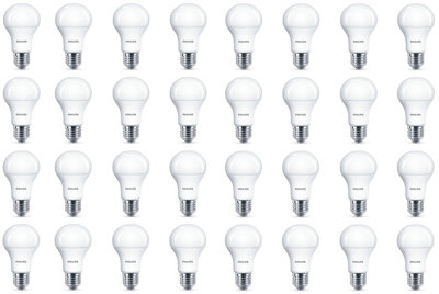32 x Philips LED Frosted E27 Edison Screw 75w Warm White Light Bulbs Lamp 1055Lm