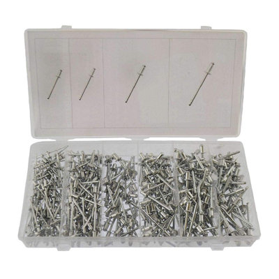 320 x Assorted Aluminium Metric Pop Rivets Standard Flange Dome Headed