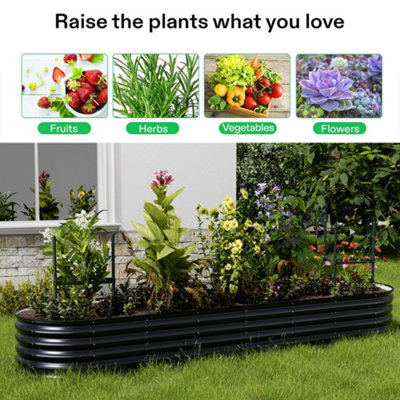 thumbnail image 2 of FRIZIONE 2-Pack 3x2FT Tall Round Raised Garden Bed For Vegetables, Outdoor Garden Raised Planter Box, Backyard Patio Planter Raised Beds For Flowers 2 of 12