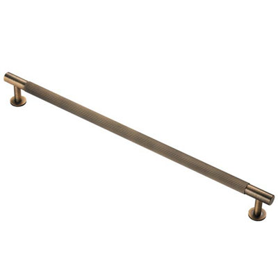 320mm Antique Brass Reeded Handle