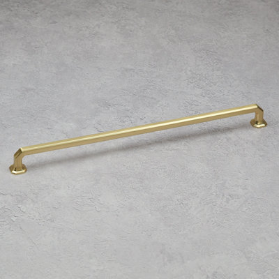 320mm Brushed Brass Octagonal Cabinet Handle Gold Cupboard Door Drawer Pull