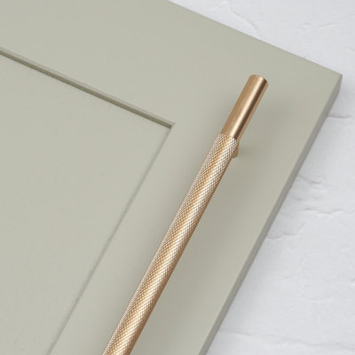 320mm Gold Brass Knurled Cabinet Handle Textured Cupboard Door Drawer T-Bar Pull Wardrobe Furniture Replacement Upcycle