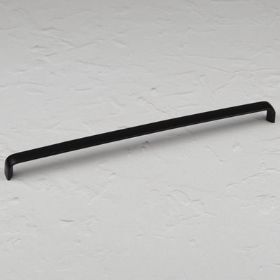 320mm Matt Black Cabinet Handle Dark Curved Cupboard Door Drawer Pull Wardrobe Furniture Replacement