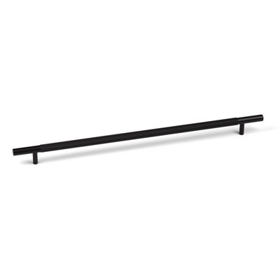 320mm Matt Black Knurled Cabinet Handle Textured Dark Cupboard Door Drawer T-Bar Pull Wardrobe Furniture Replacement Upcycle