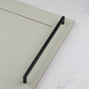320mm Matt Black Square Cabinet Handle Cupboard Door Drawer Pull