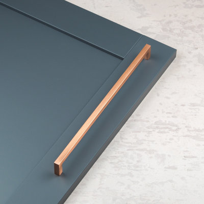 320mm Satin Copper Cabinet Handle Rose Gold Square Cupboard Door Drawer Pull Wardrobe Furniture Replacement Upcycle Price Comparisons | Compare The Build