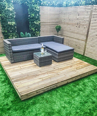1.8X1.8M Deluxe 28mm Decking Kit (No Handrail) from B&Q