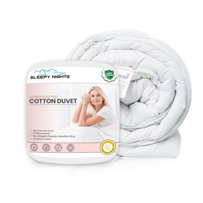 SleepyNights Sleepy Nights Premium Anti Allergy Poly Cotton Duvet  Lightweight And Breathable 4.5 Tog Quilt For All SeasonsSuper King from B&Q