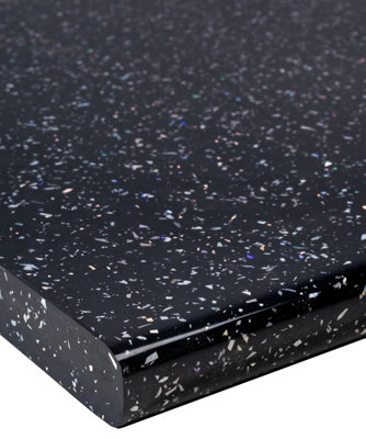 B&Q - Strass Noir Black Sparkle  Worktop 3000 X 600 X 40mm