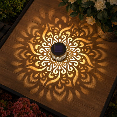  - Solar Mandala Garden LightLed Outdoor Hanging Lantern