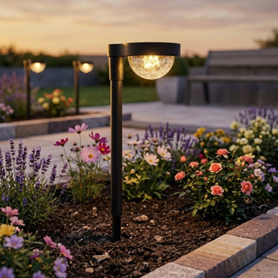 3 Pack Up And Down Solar Garden Stake Light from B&Q
