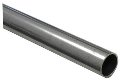 Varnished Cold-Pressed Steel Round Tube(L)1M (Dia)20mm (T)1.25mm from B&Q