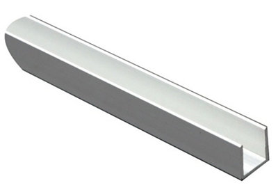 Incolore Anodised Aluminium Equal U-Shaped Angle Profile(L)1M (W)20mm (D)20mm (T)1.5mm from B&Q