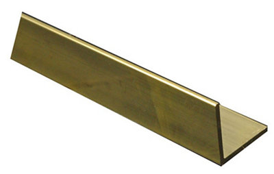 Brass Equal L-Shaped Angle Profile(L)1M (W)10mm (D)10mm (T)1mm from B&Q