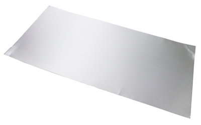 Silver Effect Aluminium Embossed Sheet(H)1000mm (W)500mm (T)0.5mm 580G from B&Q