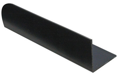 Black Polyvinyl Chloride (Pvc) Equal L-Shaped Angle Profile(L)2M (W)15mm (D)15mm (T)1mm from B&Q