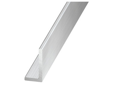 Cqfd Silver Effect Aluminium Unequal L-Shaped Angle Profile(L)2M (W)30mm (D)20mm (T)1.5mm from B&Q