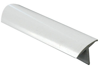  - White Polyvinyl Chloride (Pvc) Unequal T-Shaped Angle Profile(L)2M (W)25mm (D)18mm (T)1.5mm